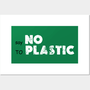 say no to plastic earth day 2024 Posters and Art